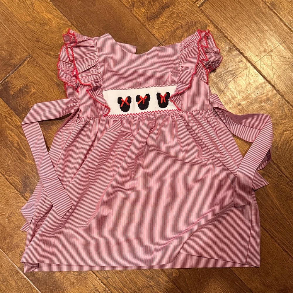 Charming Pink Striped Kids Blouse with Butterfly Accents